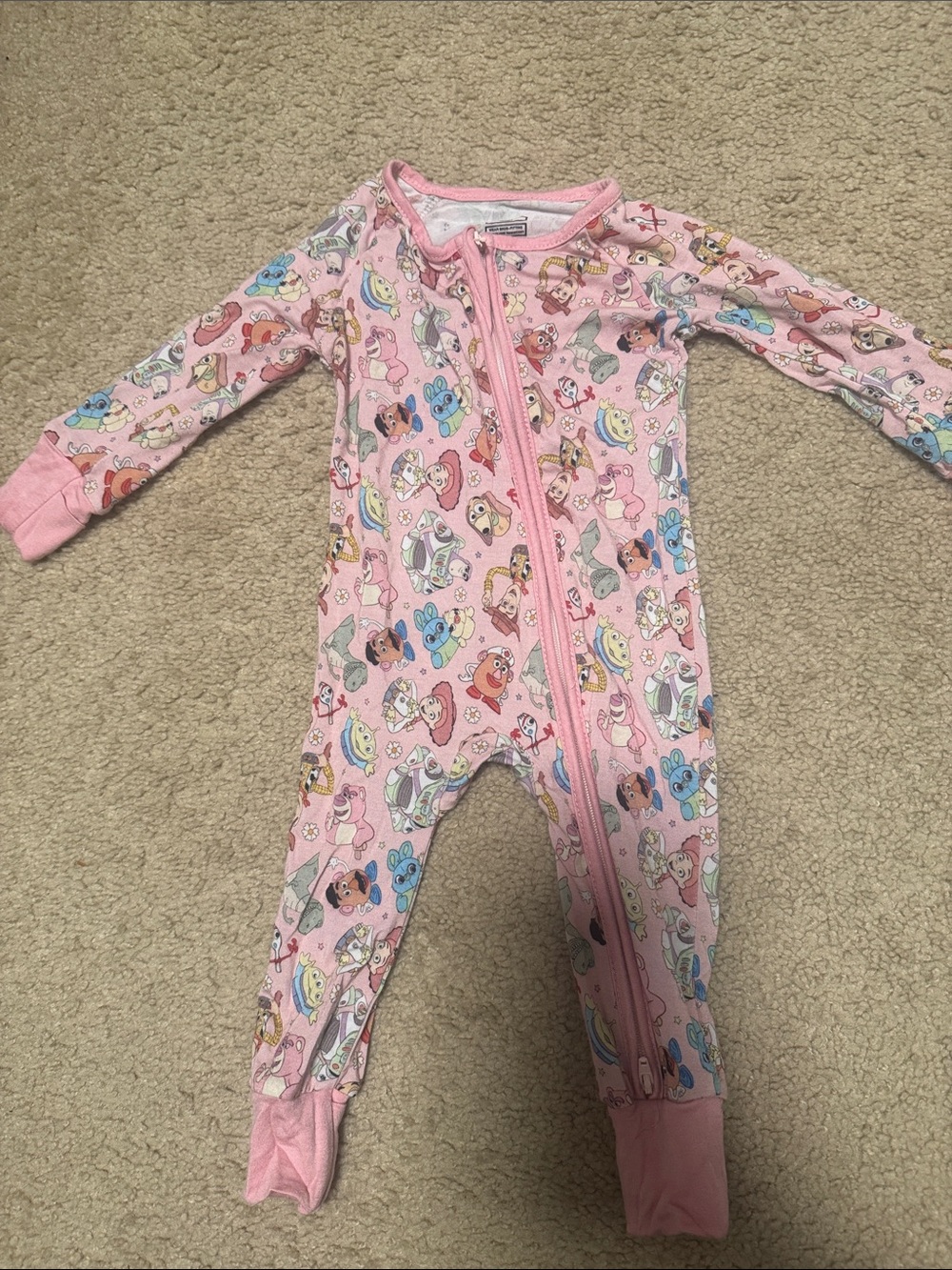 Toy Story Bamboo 0-3 m Baby One-Piece Zipper Pajamas